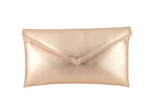 LONI Neat Envelope Metallic Clutch Shoulder Bag